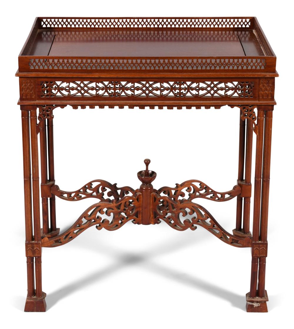 GEORGE III STYLE MAHOGANY SILVER 33dbb8