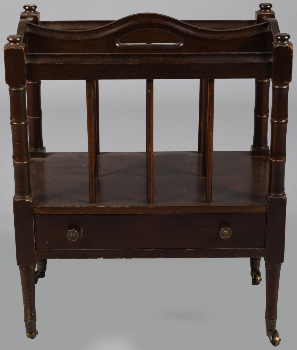 REGENCY STYLE MAHOGANY CANTERBURY