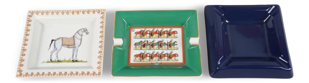 HERMES ECURIES PORCELAIN ASHTRAY,