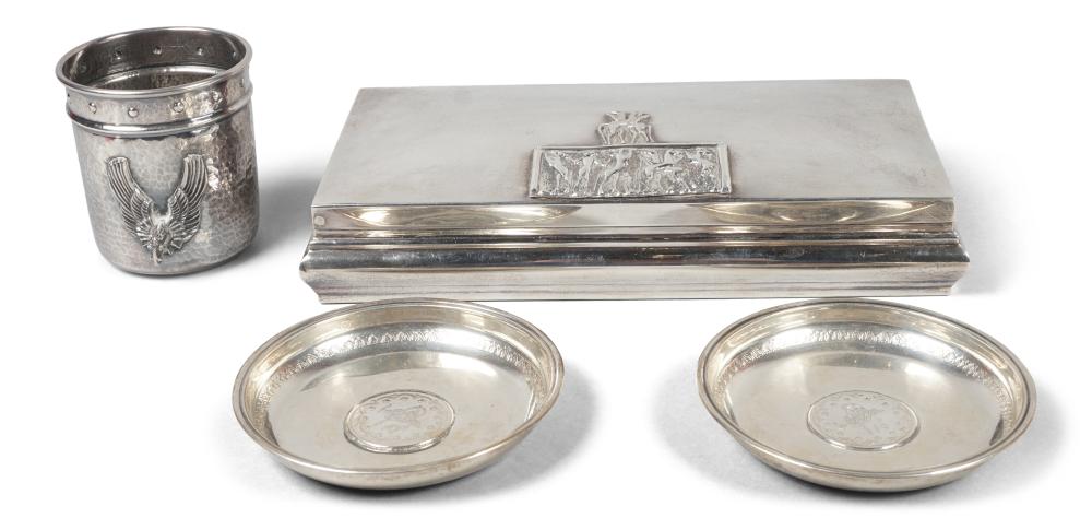 GROUP OF TURKISH SILVER ITEMS,