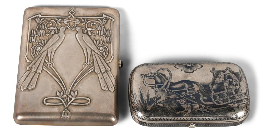 RUSSIAN SILVER ART NOUVEAU CIGARETTE