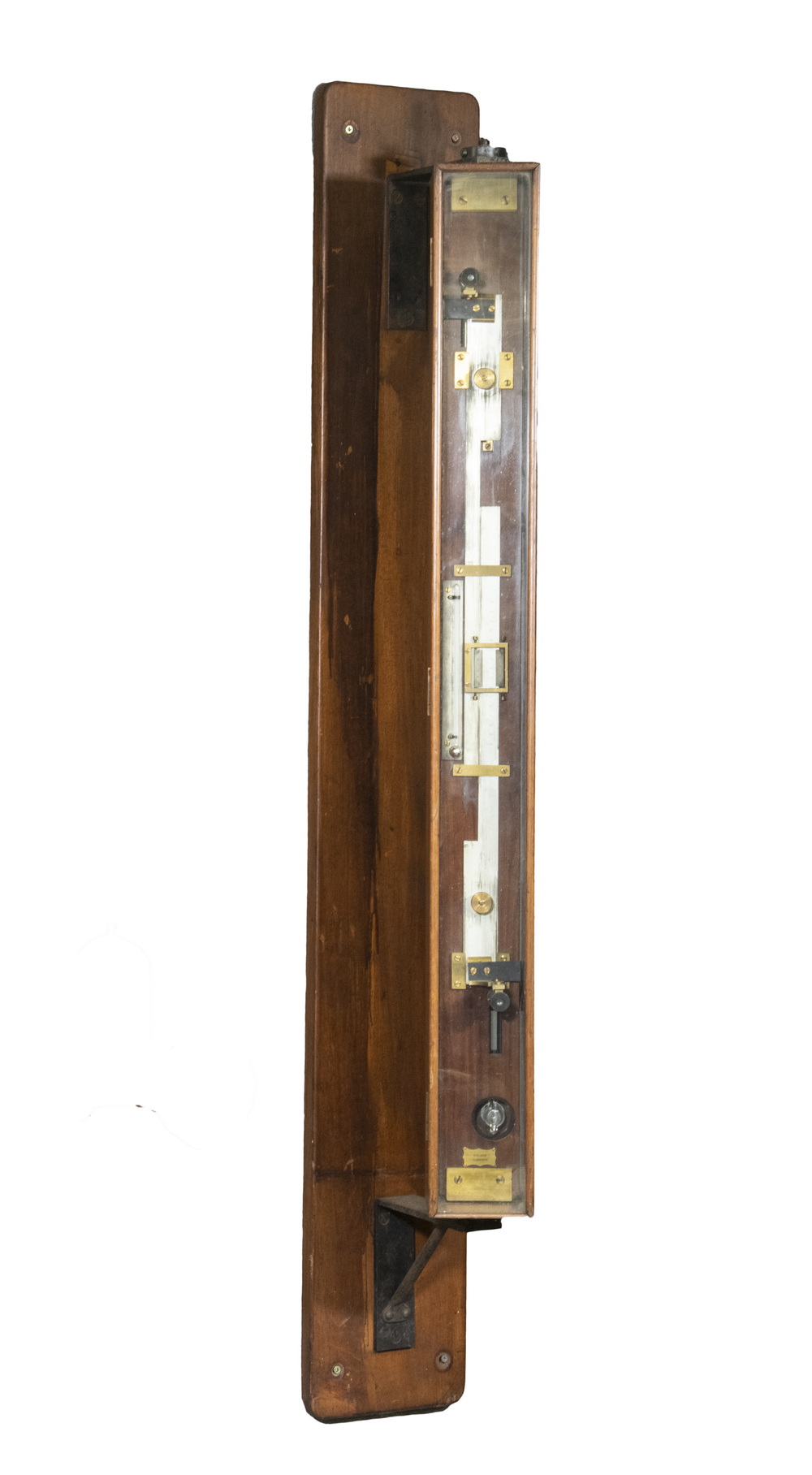 WALL MOUNTED CASED SCIENTIFIC BAROMETER 33dcaa
