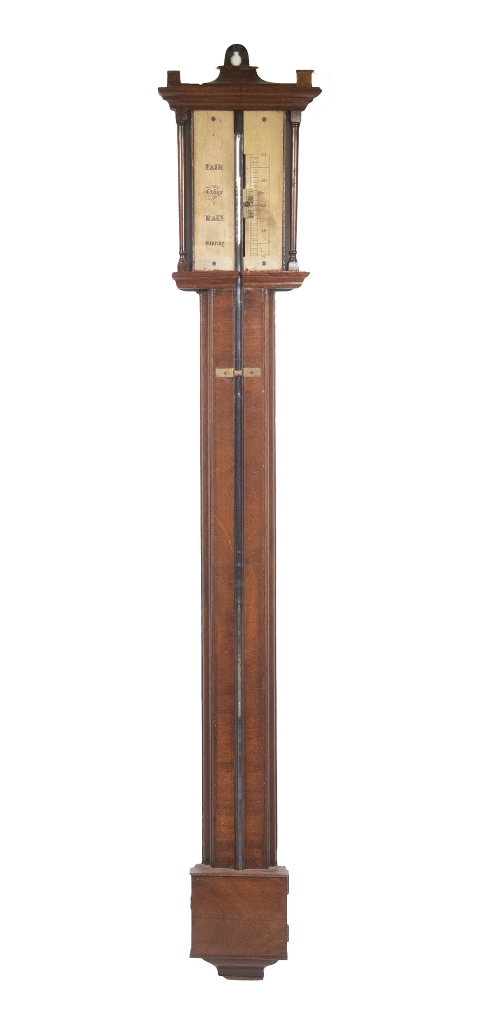 MAHOGANY STICK BAROMETER 19th c  33dcd7