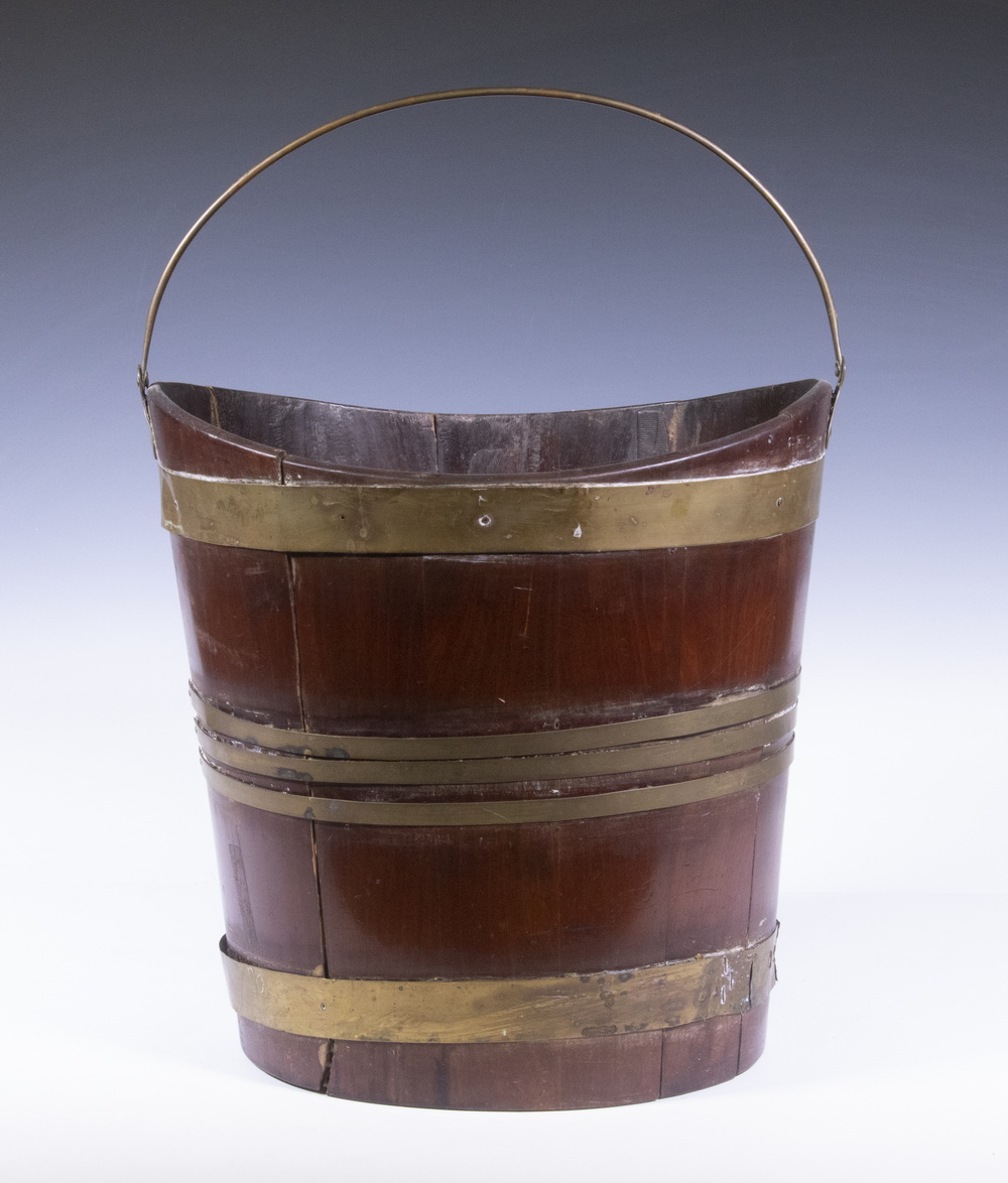 IRISH PEAT BUCKET 19th c Oval 33dd79