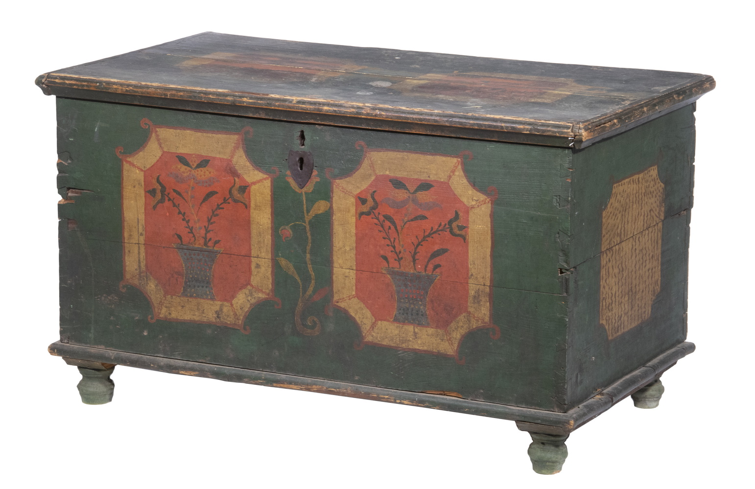 CONTINENTAL PAINTED TRUNK Early 33dde7