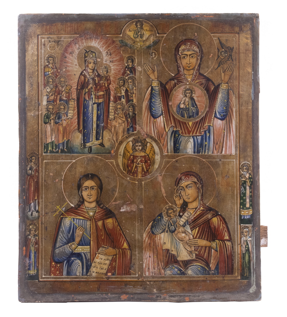 LARGE 19TH C ROMANIAN ICON OF 33ddf3