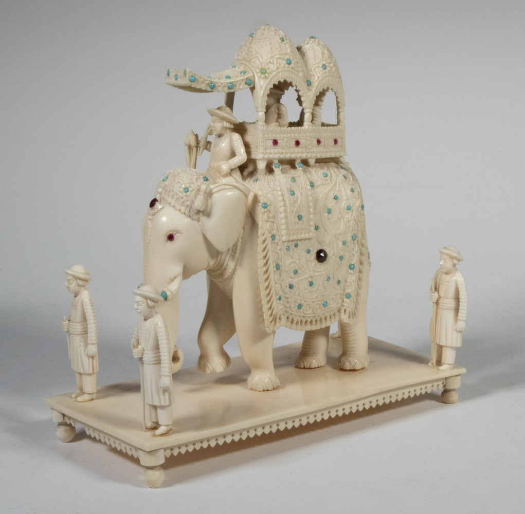 19TH C. ANGLO-INDIAN FIGURAL ELEPHANT