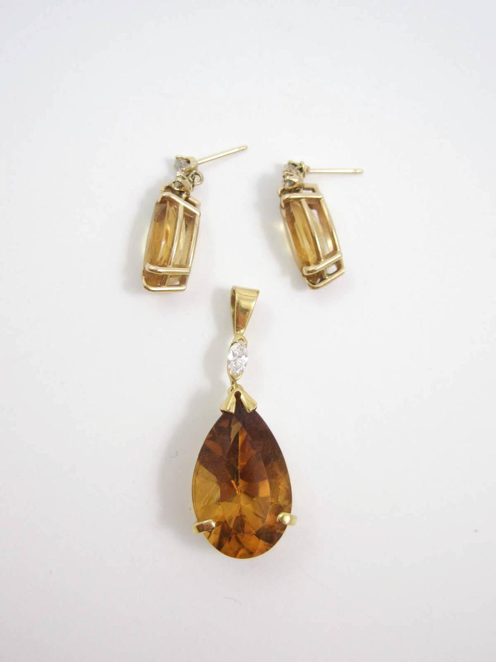 CITRINE DIAMOND AND FOURTEEN KARAT 33de48