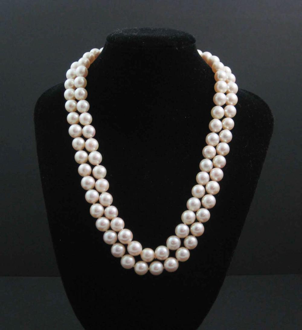 DOUBLE STRAND CULTURED PEARL NECKLACE  33de65