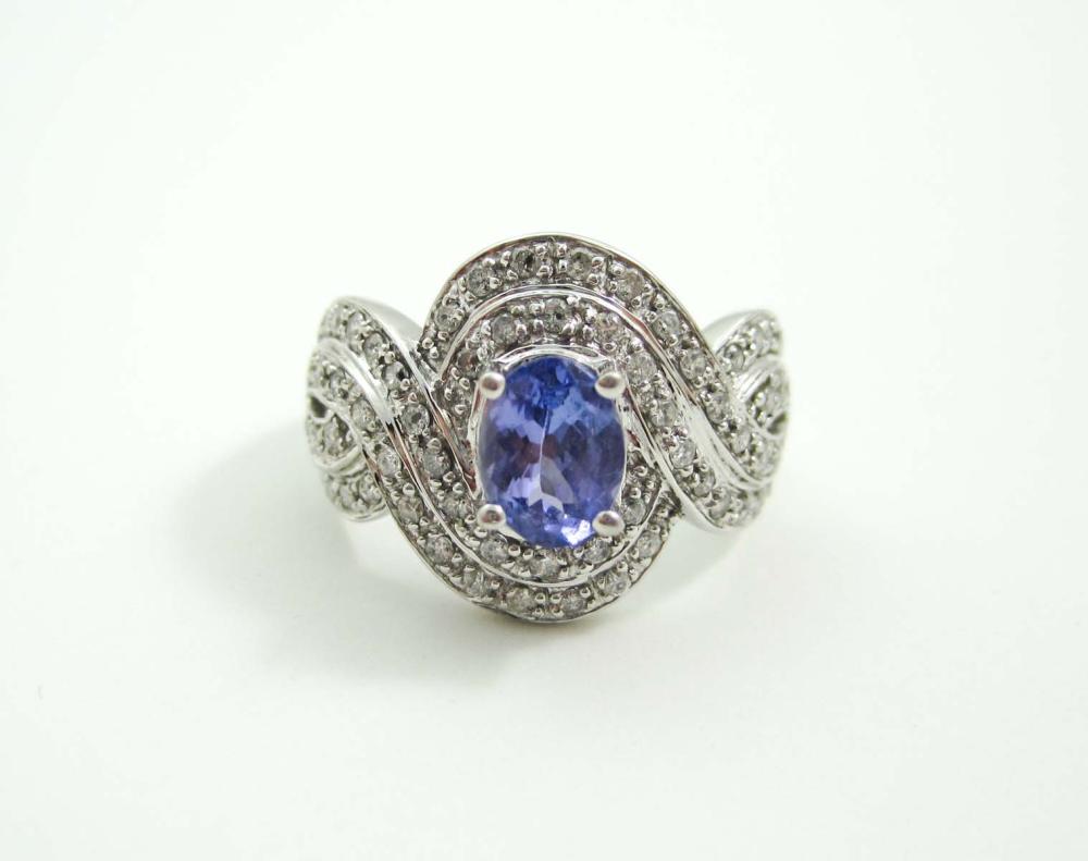 TANZANITE, DIAMOND AND FOURTEEN