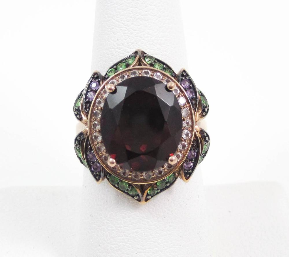 LEVIAN GARNET, TSAVORITE AND AMETHYST