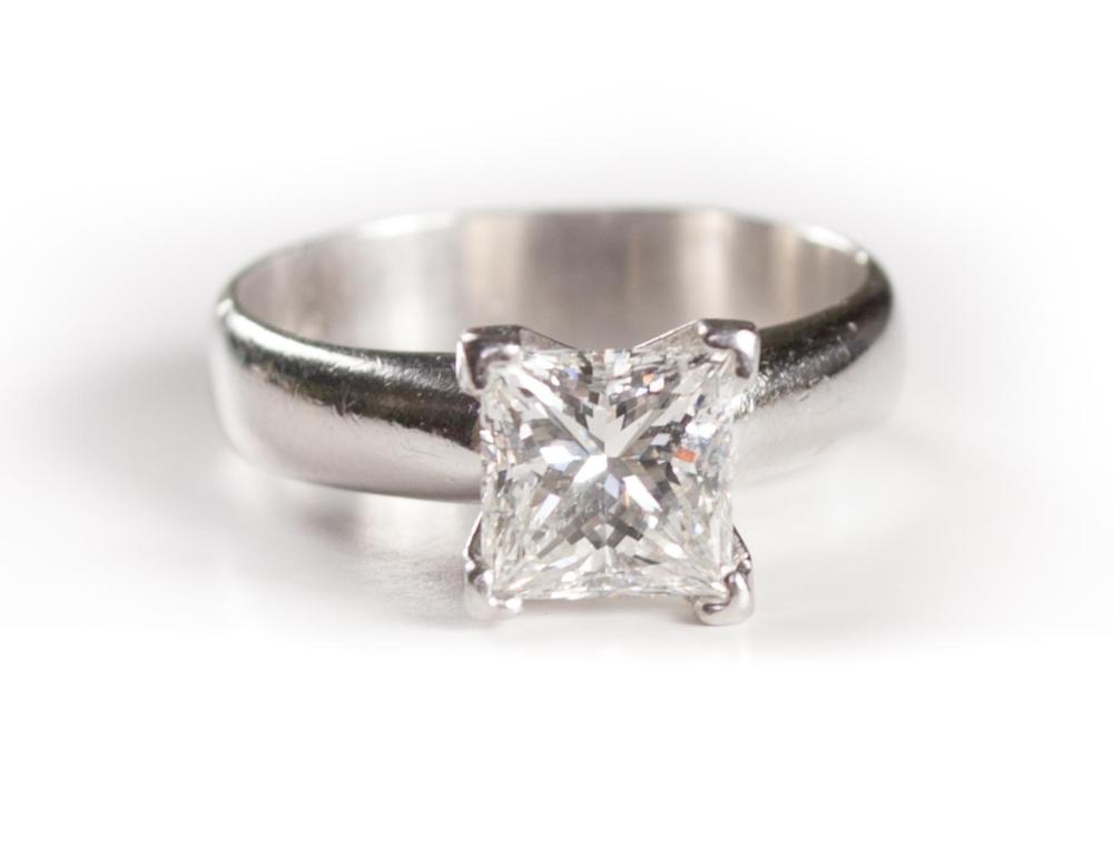 FINE DIAMOND AND PLATINUM SOLITAIRE