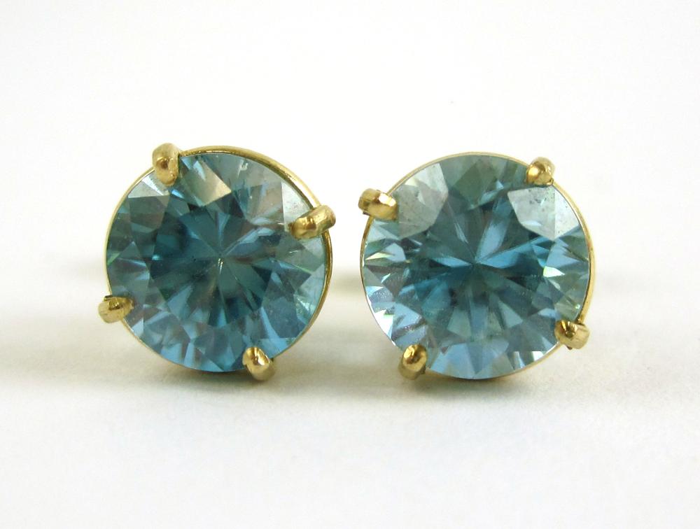 A PAIR OF BLUE ZIRCON AND FOURTEEN 33dee1