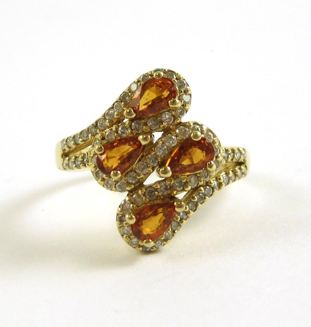 DIAMOND, SPESSARTITE GARNET AND