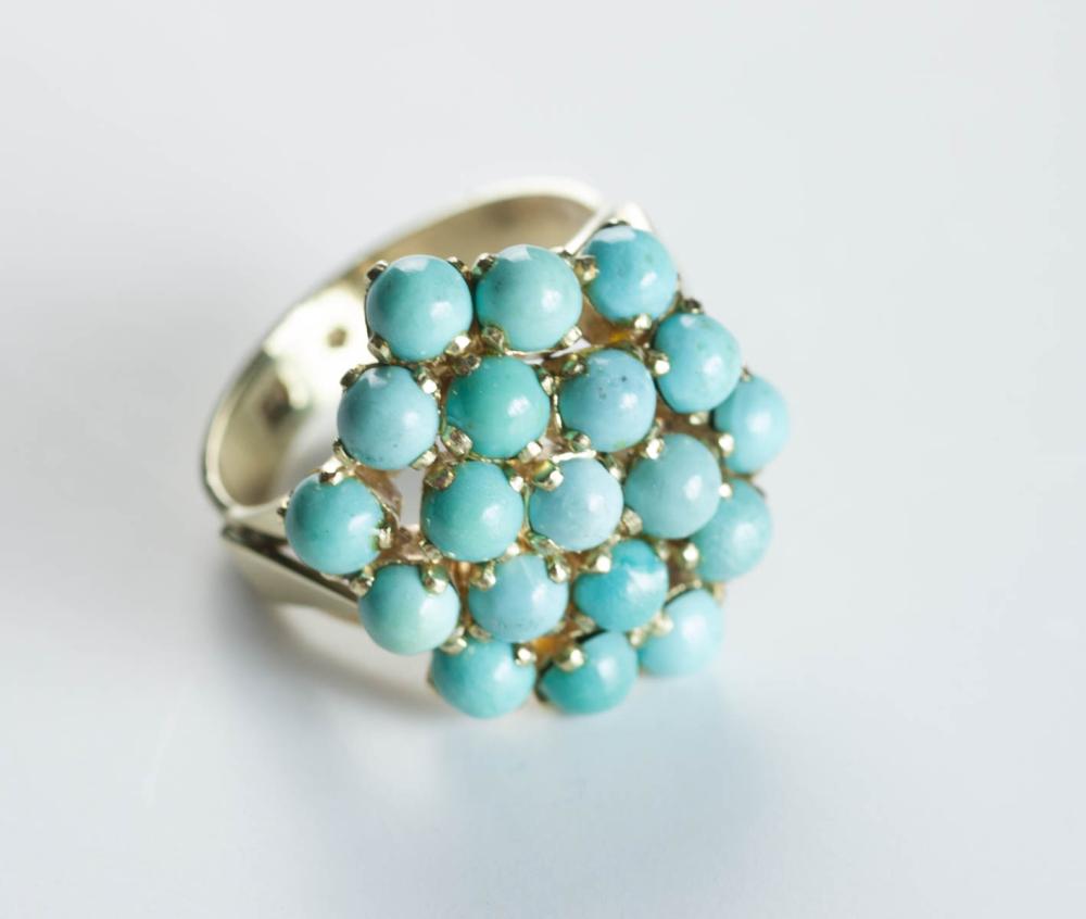 TURQUOISE AND FOURTEEN KARAT GOLD 33df3a