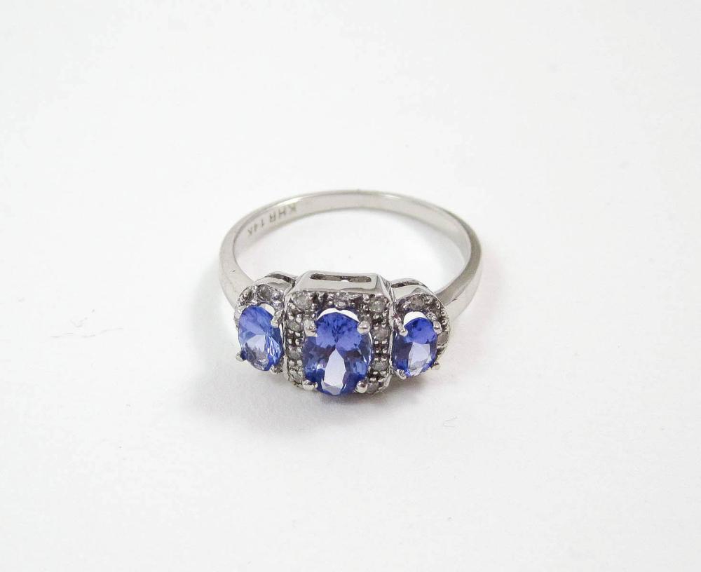 TANZANITE, DIAMOND AND FOURTEEN