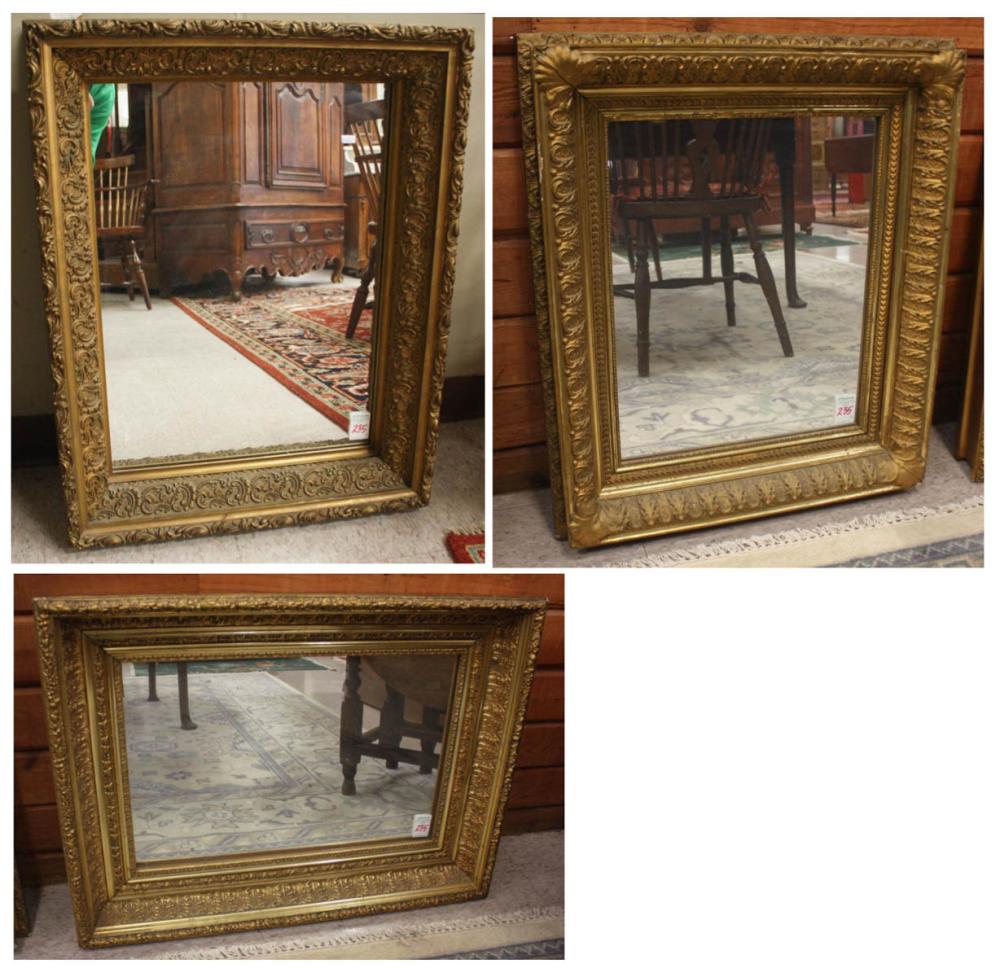 FOUR ANTIQUE WALL MIRRORS AMERICAN  33e03c