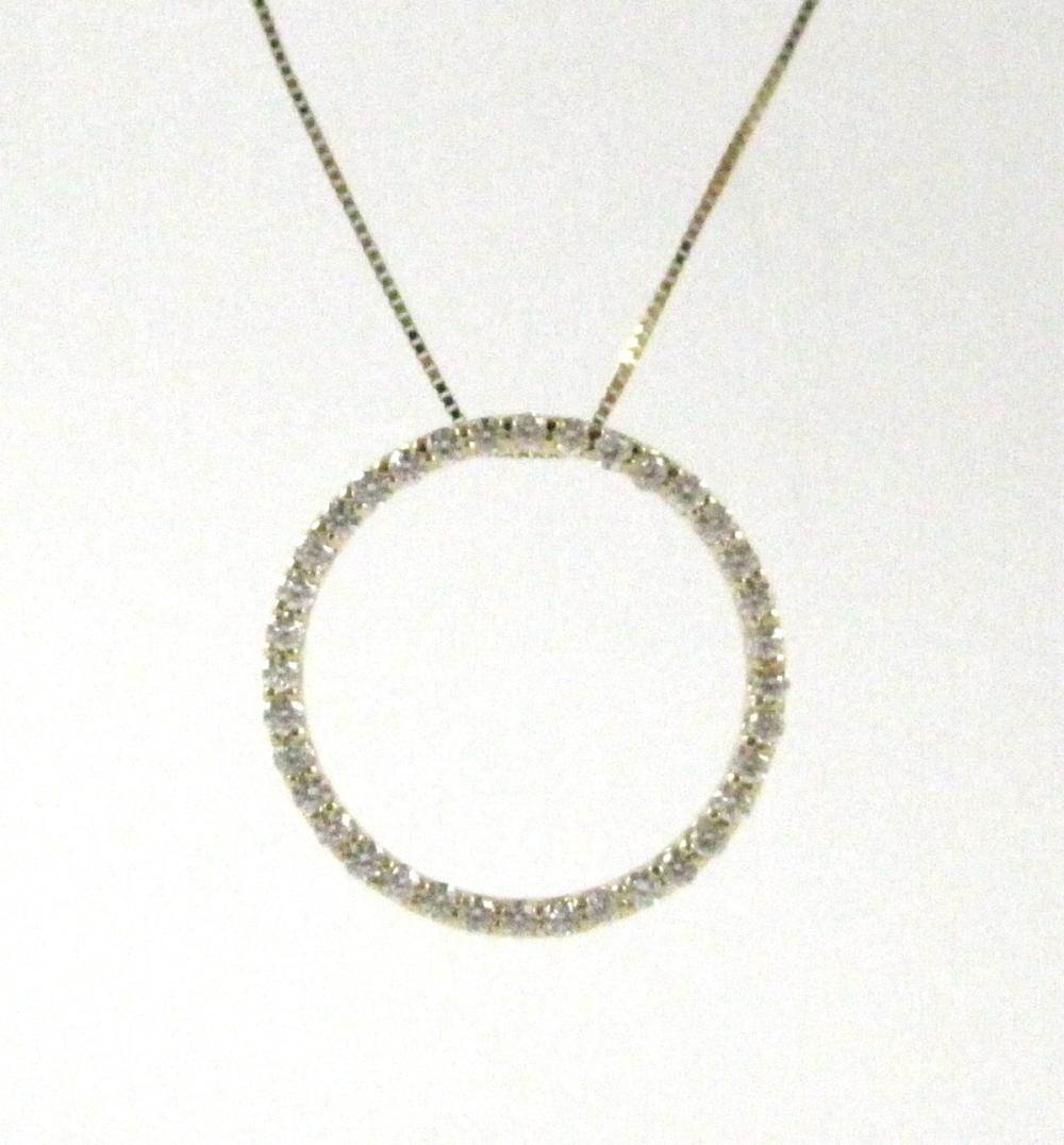 DIAMOND AND YELLOW GOLD PENDANT