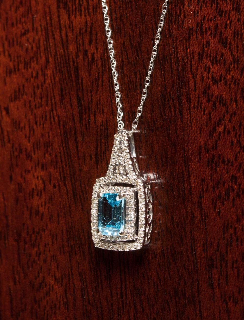 BLUE TOPAZ DIAMONDS AND FOURTEEN 33e077