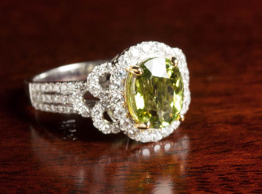 PERIDOT DIAMOND AND FOURTEEN KARAT 33e08b