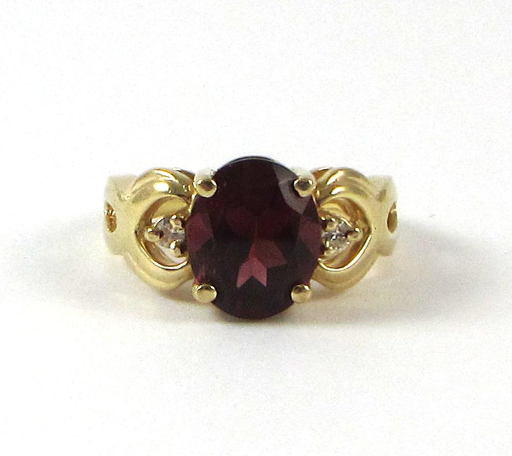 GARNET DIAMOND AND FOURTEEN KARAT 33e0ae