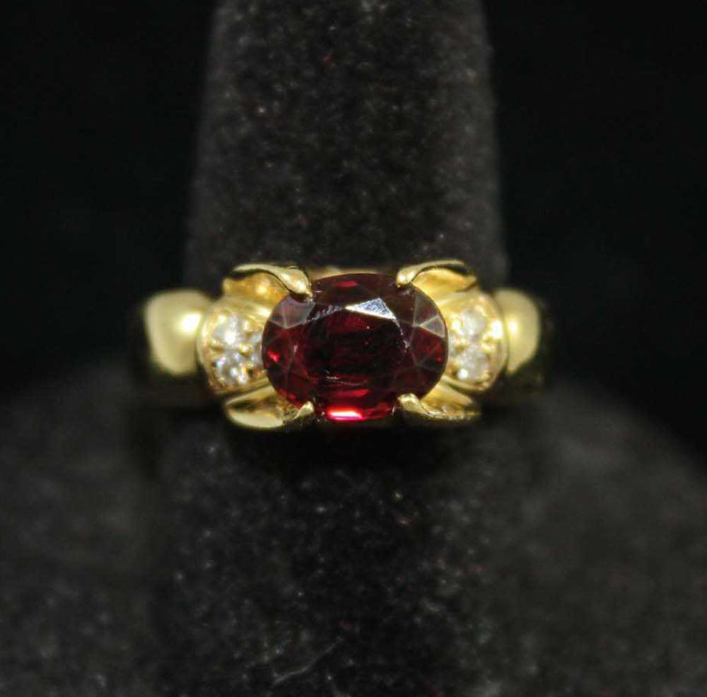 GARNET DIAMOND AND FOURTEEN KARAT 33e0b5