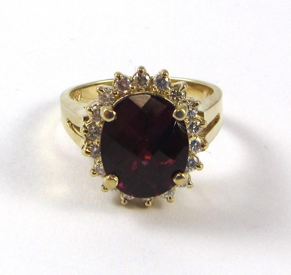 GARNET DIAMOND AND FOURTEEN KARAT 33e125