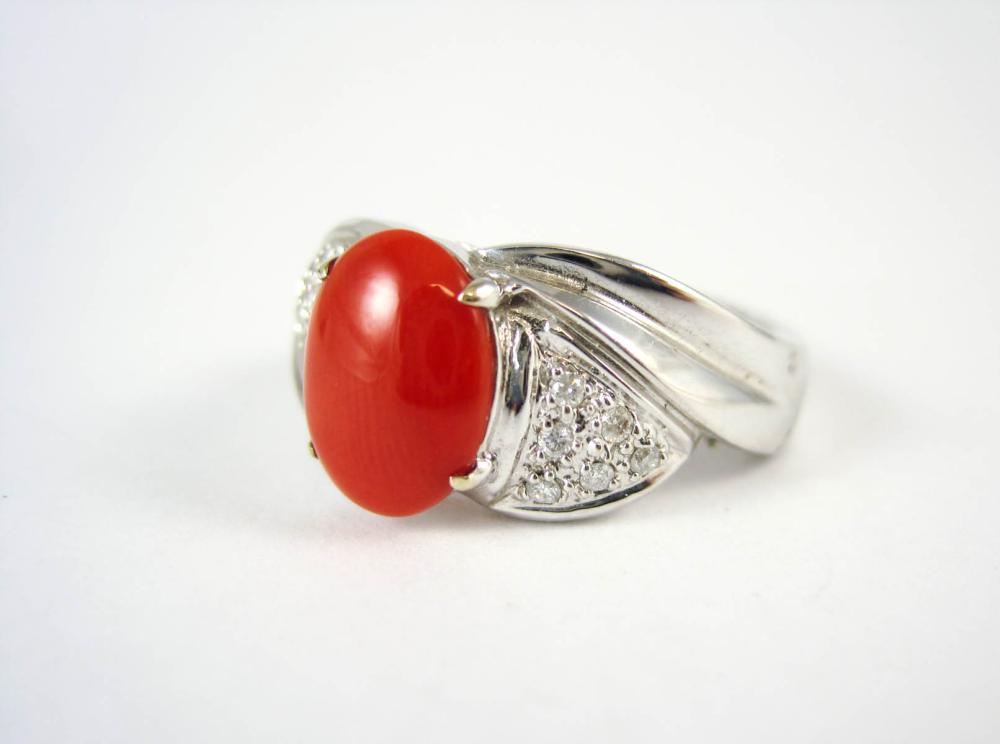 CORAL DIAMOND AND FOURTEEN KARAT 33e130