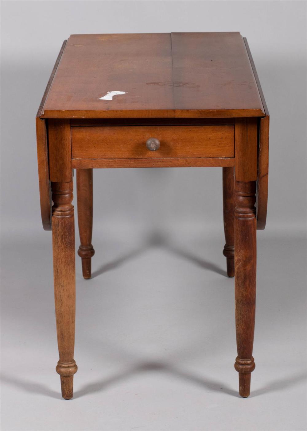 LATE FEDERAL CHERRY DROP-LEAF TABLELATE