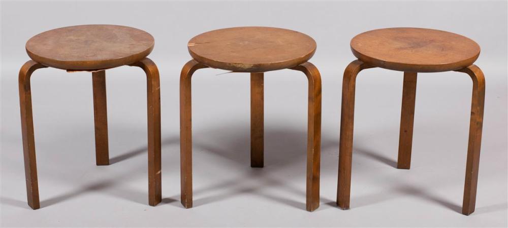 SET OF THREE ALVAR AALTO MAPLE