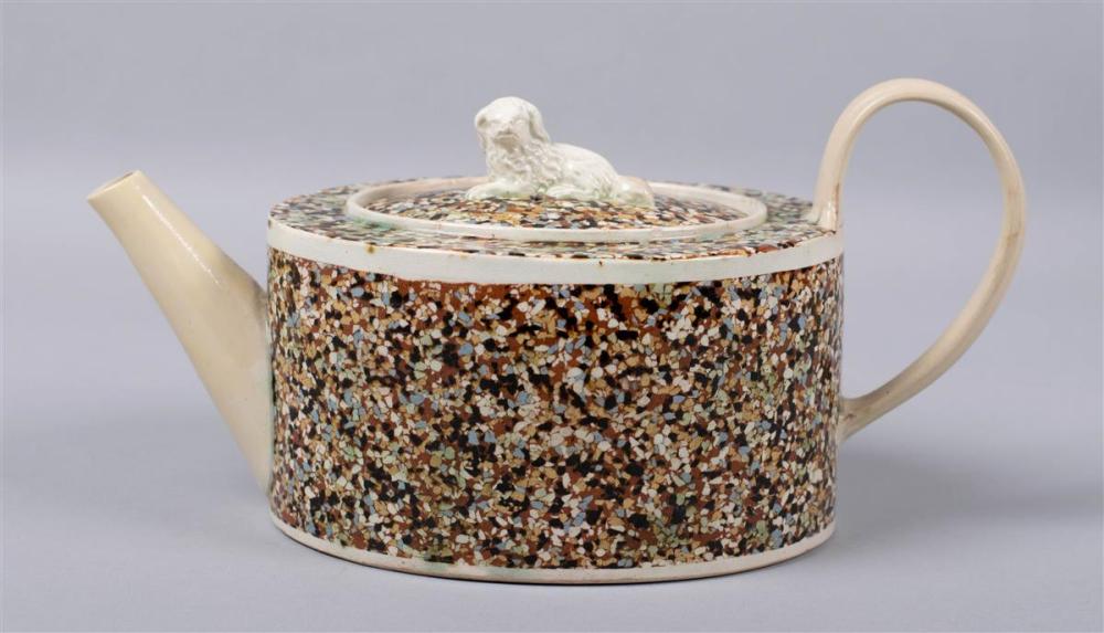 STAFFORDSHIRE PEARLWARE VARIEGATED-PEBBLE