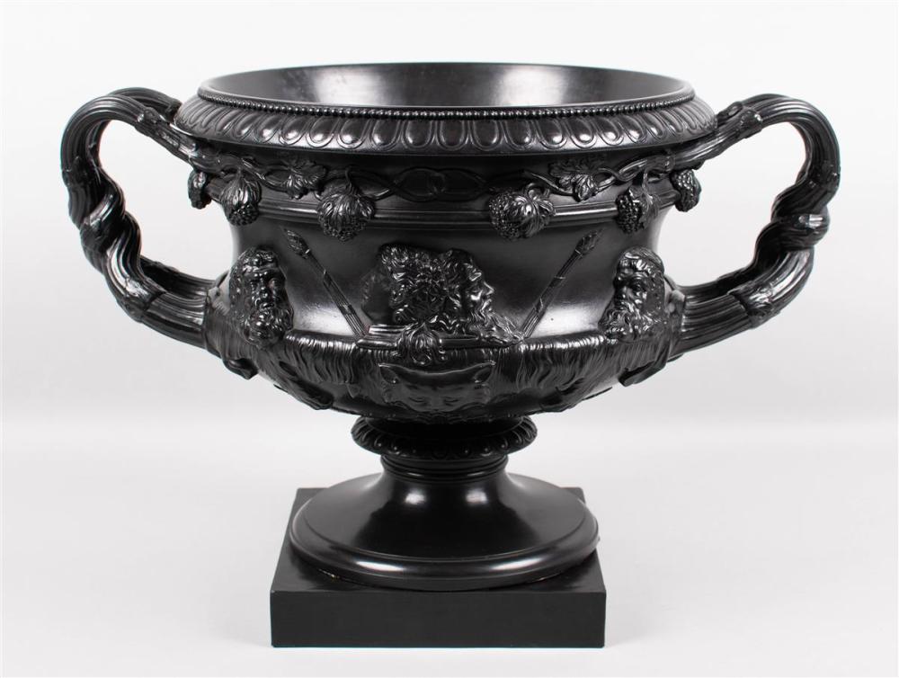 WEDGWOOD BLACK BASALT TWO-HANDLED ‘WARWICK’