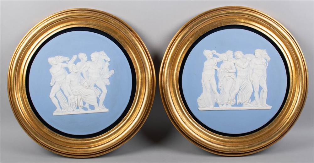 PAIR OF WEDGWOOD LIGHT-BLUE SOLID