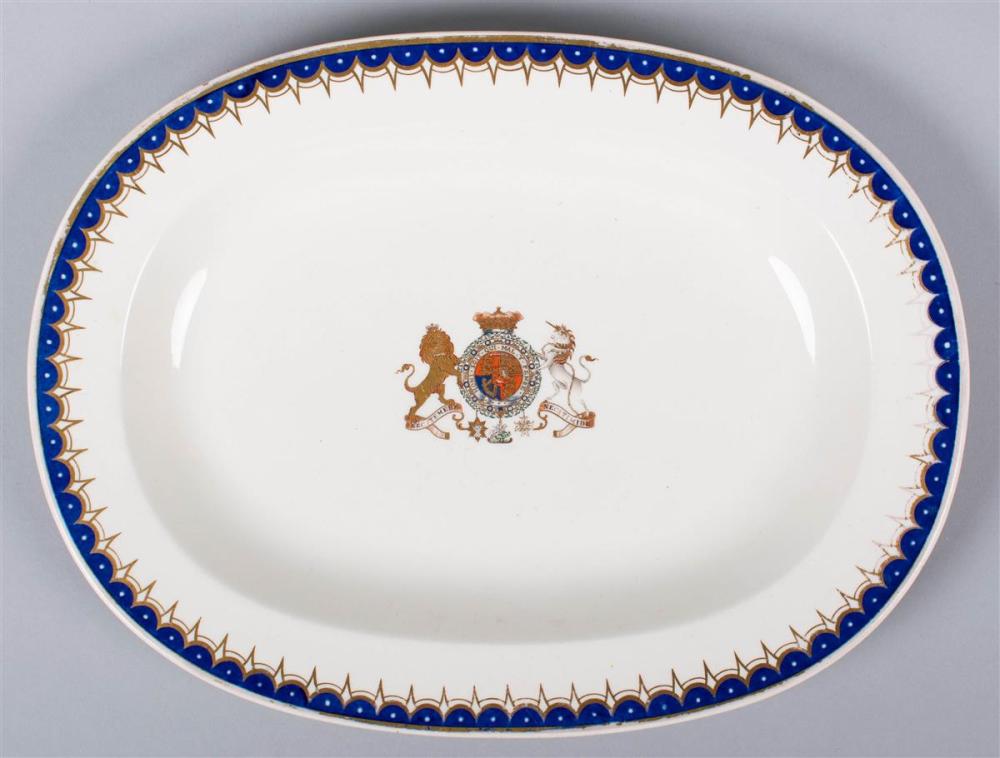 WEDGWOOD CREAMWARE ARMORIAL OBLONG PLATTER