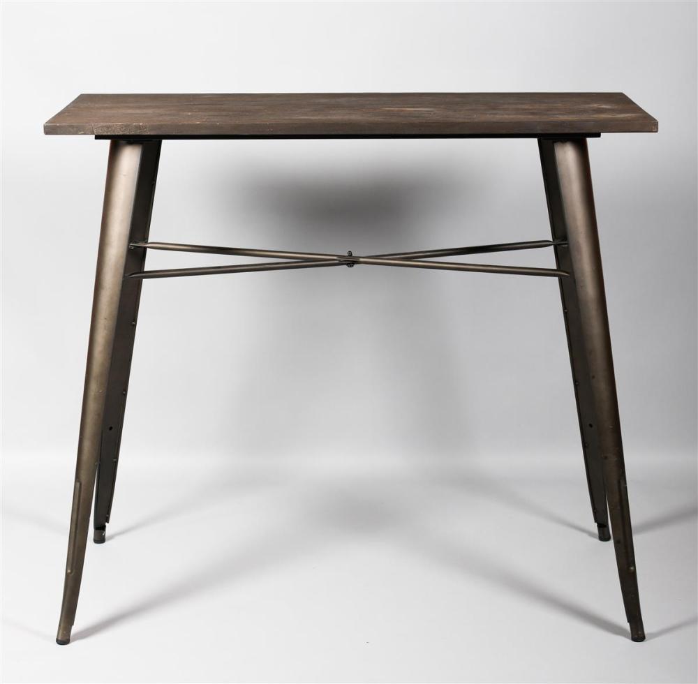 MODERN WOODEN BAR TABLE WITH METAL