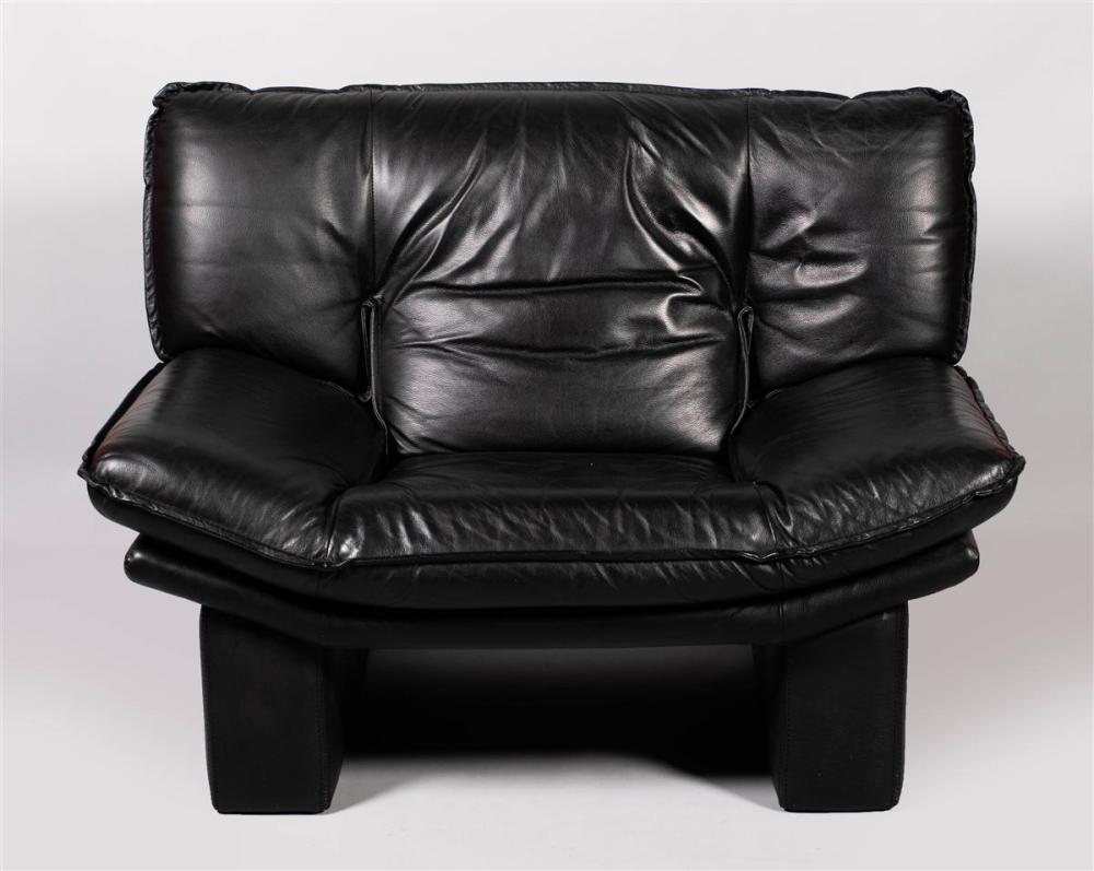 ROCHE BOBOIS BLACK LEATHER CLUB 33bbaf