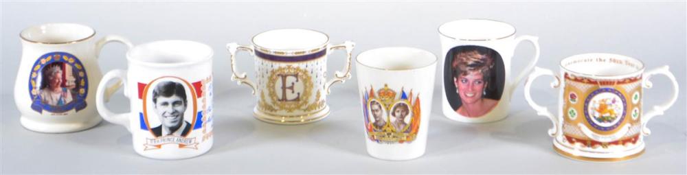 SIX ROYAL SOUVENIR PORCELAIN CUPSSIX 33bbc9