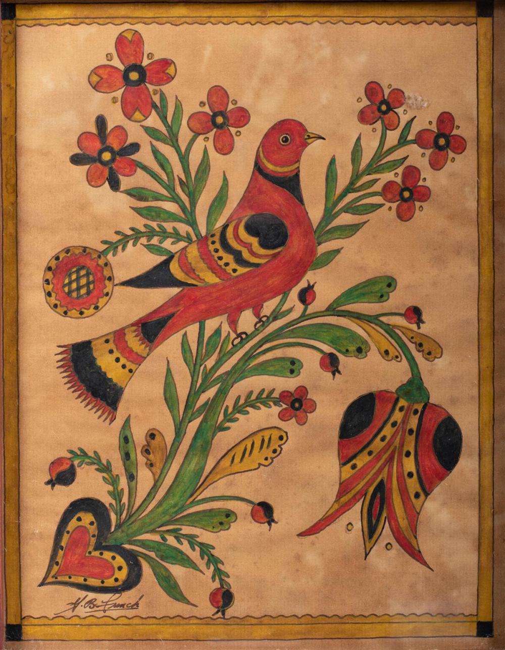 G.B. FRENCH (20TH CENTURY) FRAKTUR