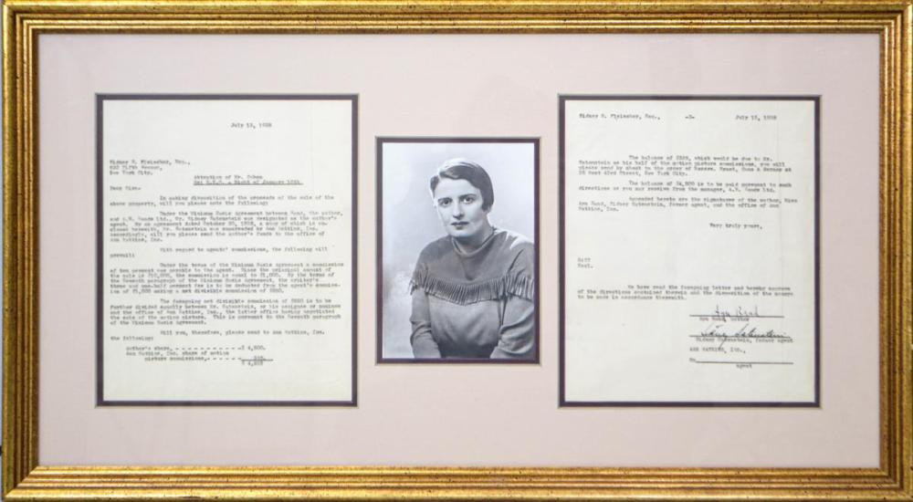 AYN RAND AUTOGRAPHED LETTER SIGNED  33bbe4