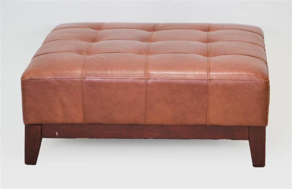 CONTEMPORARY MAHOGANY STAINED OTTOMANCONTEMPORARY 33bbec