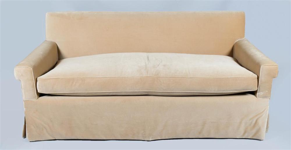 TWO CONTEMPORARY UPHOLSTERED SOFASTWO 33bc4f