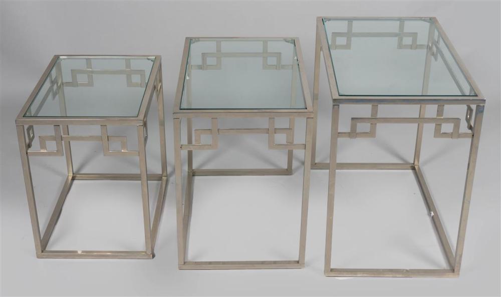 SET OF THREE MODERN CHINESE CHIPPENDALE