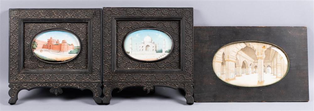 TWO FRAMED INDIAN MINIATURES AND