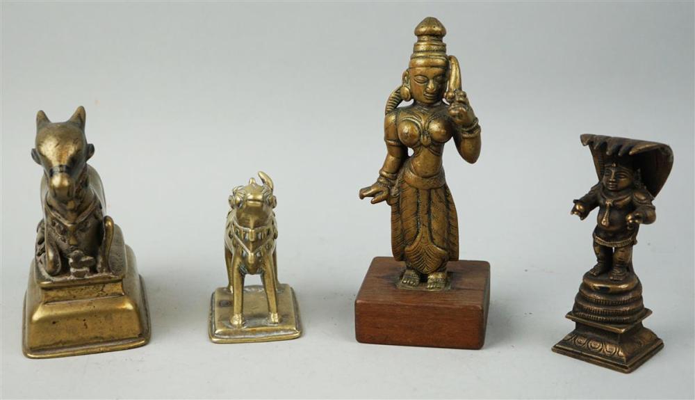 GROUP OF FOUR SMALL BRONZE OBJECTSGROUP 33bd6c