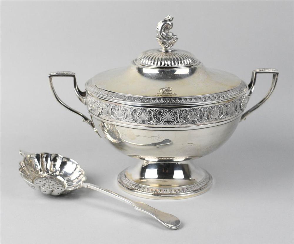 FRENCH SILVER EMPIRE STYLE COVERED 33bdca