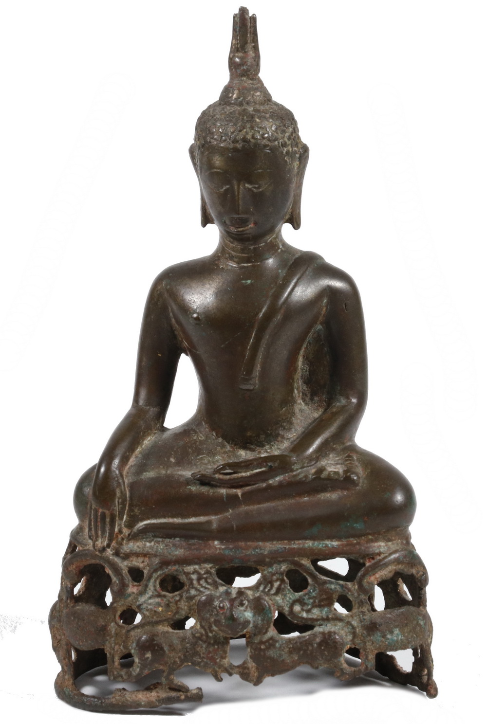 16TH C THAI BRONZE BUDDHA Sukhothai 33bdf4