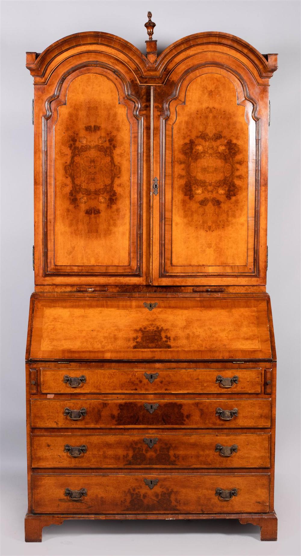 GEORGE II STYLE INLAID BURL WALNUT