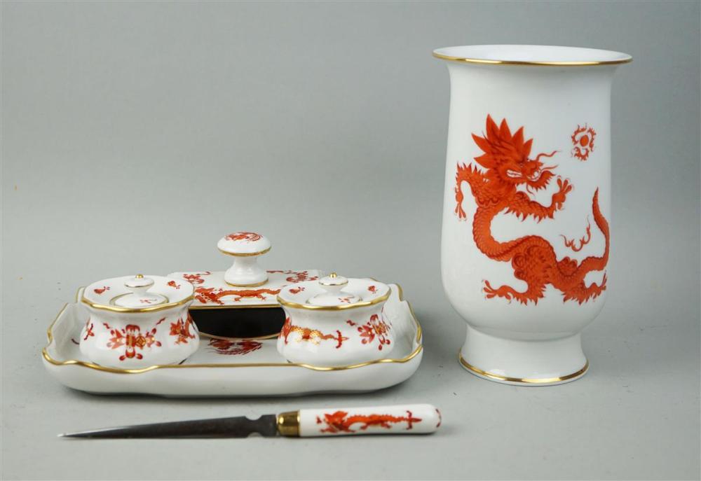 MEISSEN PORCELAIN RED DRAGON  33be2b