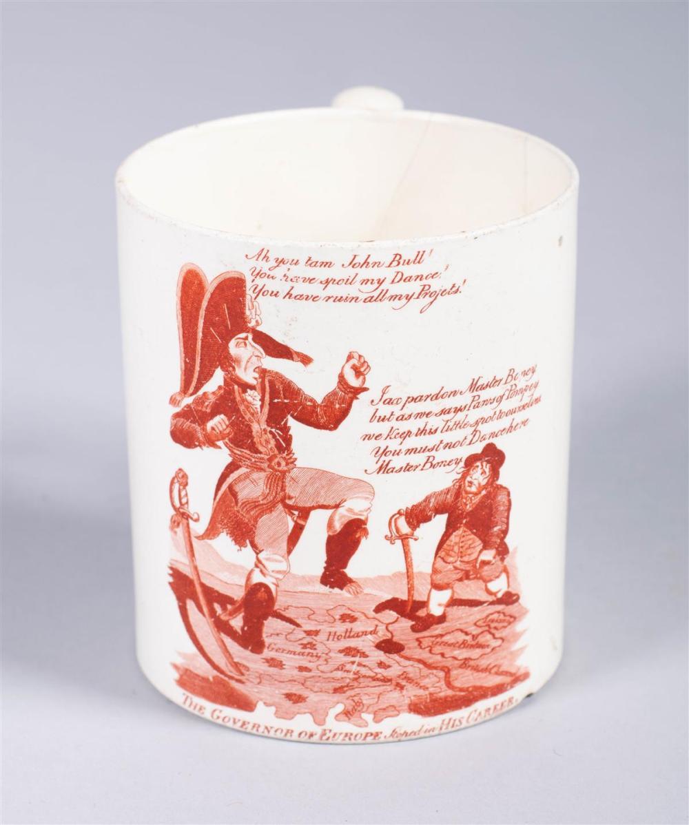 ENGLISH CREAMWARE RED-TRANSFER PRINTED