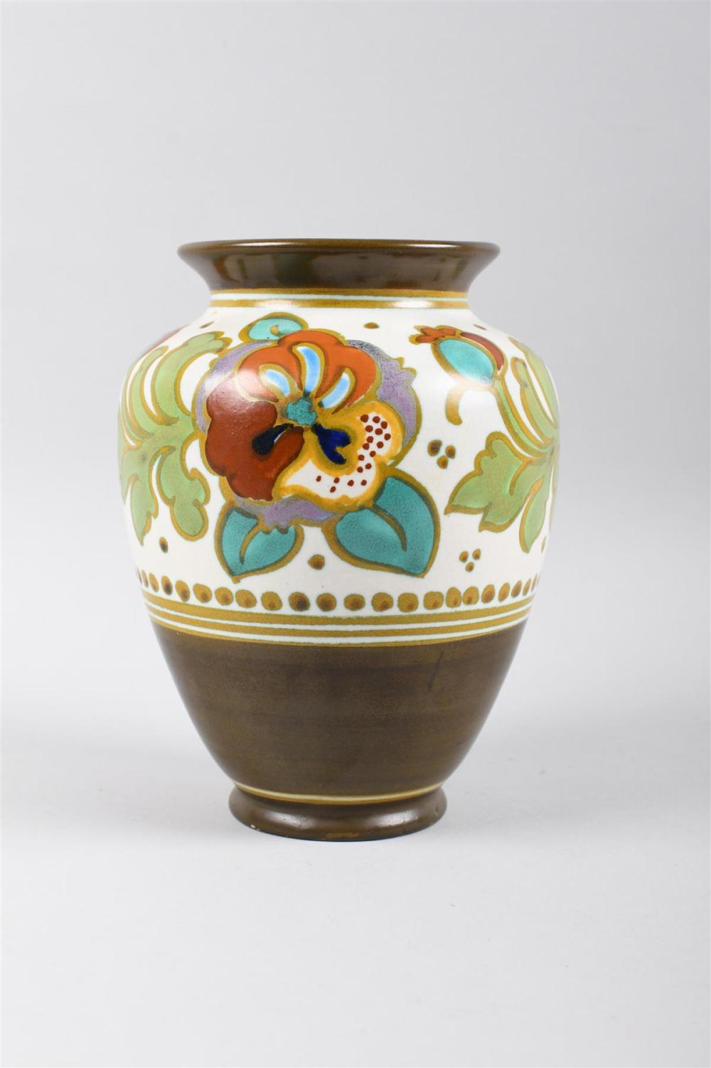 GOUDA 'PZH' VASE, MARKED WITH LETTER